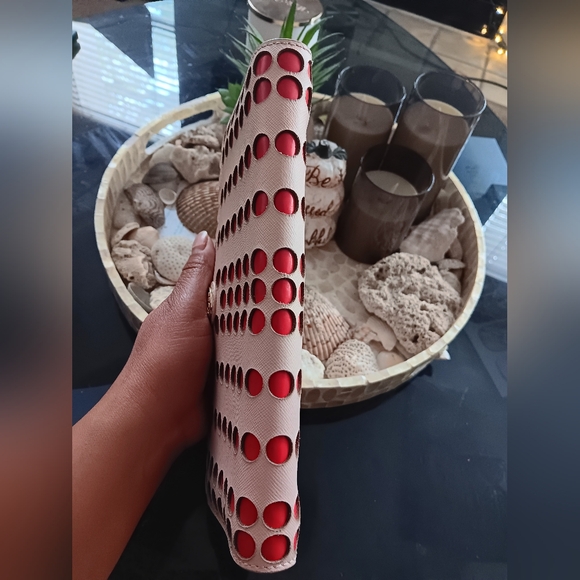 Tory Burch Scallop Polka Dot Clutch EUC - Picture 8 of 12